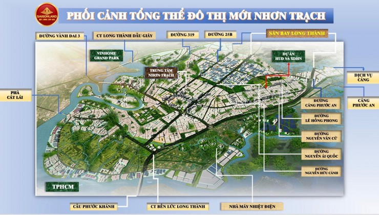 Saigonland Nhơn Trạch chuyên Mua bán Đất Nền Nhơn Trạch - Đất nền sân bay Long Thành.