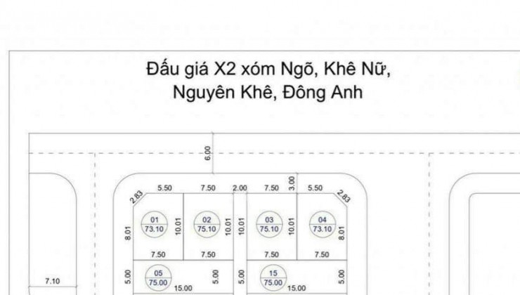 BÁN 2 LÔ ĐẤT ĐẤU GIÁ X2 XÓM NGÕ - NGUYÊN KHÊ - ĐÔNG ANH