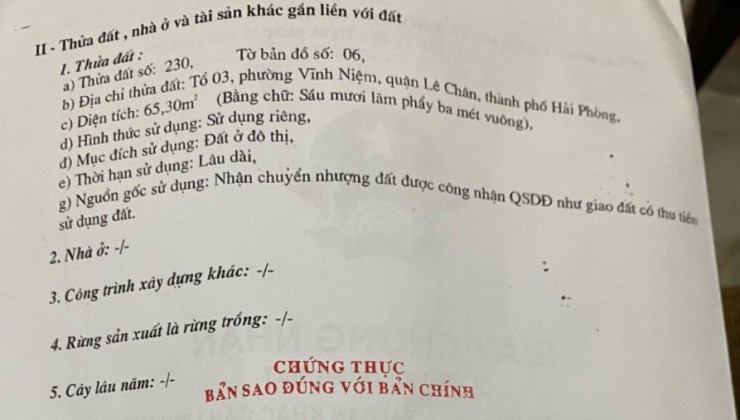 Bán nhà mặt ngõ 250 Thiên Lôi, diện tích 65m 3 tầng GIÁ 3.99 tỉ ô.tô đỗ cửa,  ngõ thông