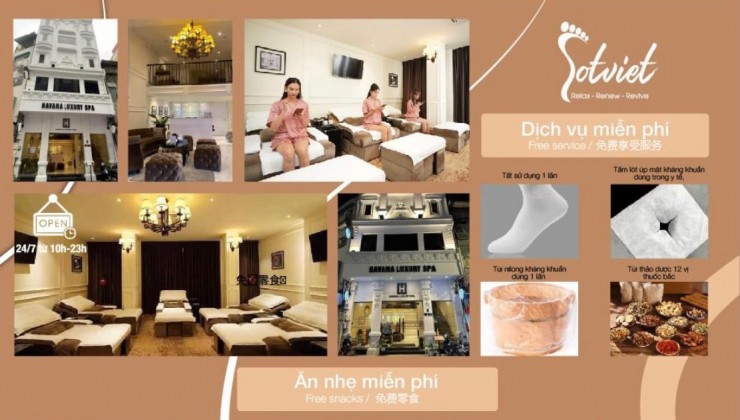 CẦN SANG NHƯỢNG TIỆM MASSAGE LUXURY TẠI PHỐ ĐÌNH NGANG, CỬA NAM, HOÀN KIẾM