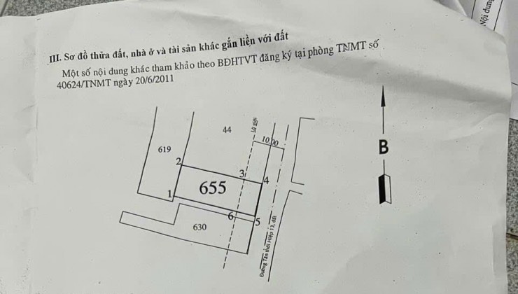 Bán Nhà (10x25) Mặt Tiền Tân Thới Hiệp 14, QUẬN 12 Giảm còn 11.5T. SHR Công nhận đủ 250m2.