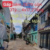 [GẤP]giảm 250Tr_giá Rẻ còn 3TỶ...Nhà (4x17) 2 TẦNG,.Ngay ngã 5 TRỊNH THỊ MIẾNG,Hẻm XeTải THÔNG, Hóc Môn