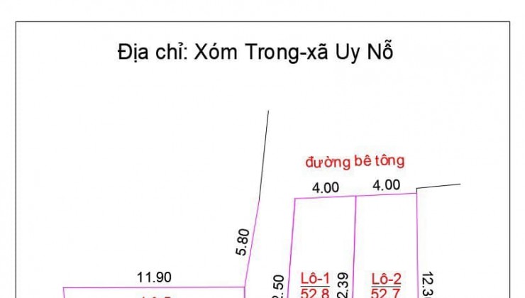 Chủ nhờ bán 47m2 xóm trong. Uy nỗ. Đông anh. Hà nội