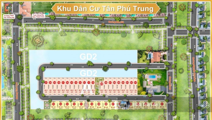 Bán đất KDC Tân Phú Trung, giá tốt nhất thị trường - tặng tiền mặt!