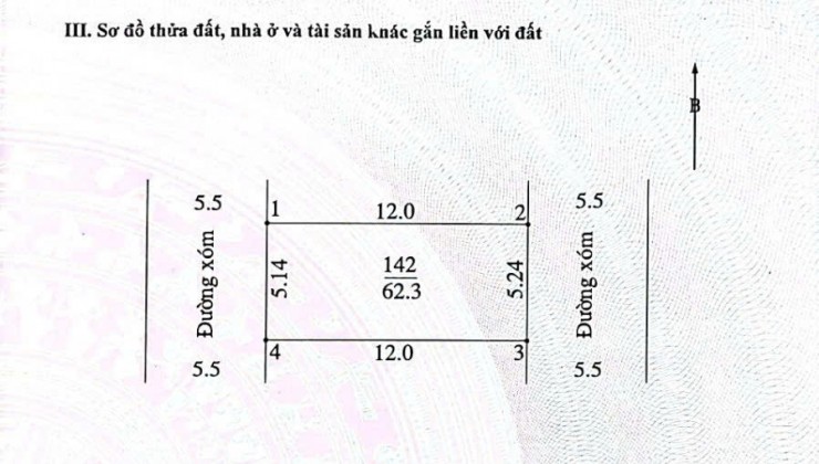 BÁN LÔ 63M2 CÓ 2 MẶT TIỀN TẠI CHỢ XUÂN MAI - CHƯƠNG MỸ