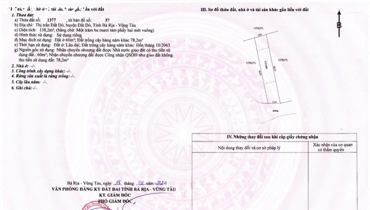 SIÊU PHẨM 138M2 NGAY ĐƯỜNG QL55+PHẠM HÙNG THỊ TRẤN ĐẤT ĐỎ SỔ  RIÊNG,XÂY TỰ DO