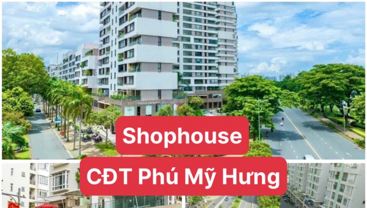 Bán Shophouse Phú Mỹ Hưng vị trí mặt tiền đường đông đúc. Thanh toán dài hạn đến T9/2026