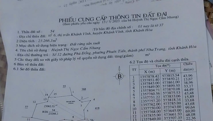 HÓT - GIÁ TỐT - CHÍNH CHỦ CẦN BÁN NHANH LÔ ĐẤT RẪY SỐ 21 THỊ TRẤN KHÁNH VĨNH