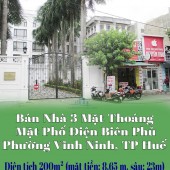 Bán Nhà 3 Mặt Thoáng Mặt Phố Điện Biên Phủ, Phường Vĩnh Ninh, TP Huế