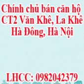 Chính chủ bán căn hộ CT2 Văn Khê, La Khê, Hà Đông, Hà Nội