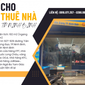 CHO THUÊ NHÀ KINH DOANH - 102M2 - TP. NINH BÌNH