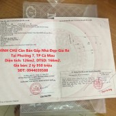 CHÍNH CHỦ Cần Bán Gấp Nhà Đẹp-Giá Rẻ Tại Phường 7, TP Cà Mau