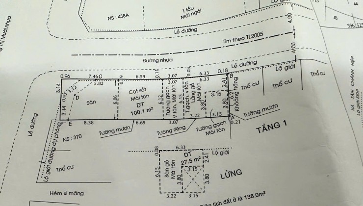 Đất Mặt Tiền Đường Dương Thị Mười (TCH21 củ), Quận 12. (8.6X18) SHR