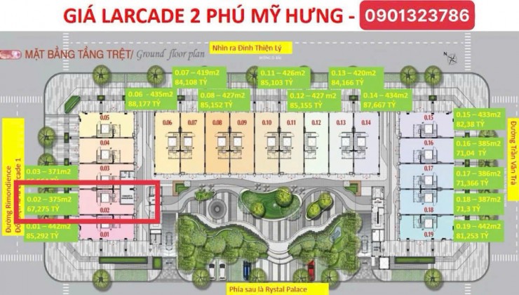 Căn L’Arcade 0.02 độc nhất Phú Mỹ Hưng – Đầu tư sinh lời, thanh toán chỉ 20%!