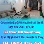 Cho thuê nhà mặt phố Minh Khai, Kinh Doanh Sầm Uất 75m², 8 tầng, 8 ngủ