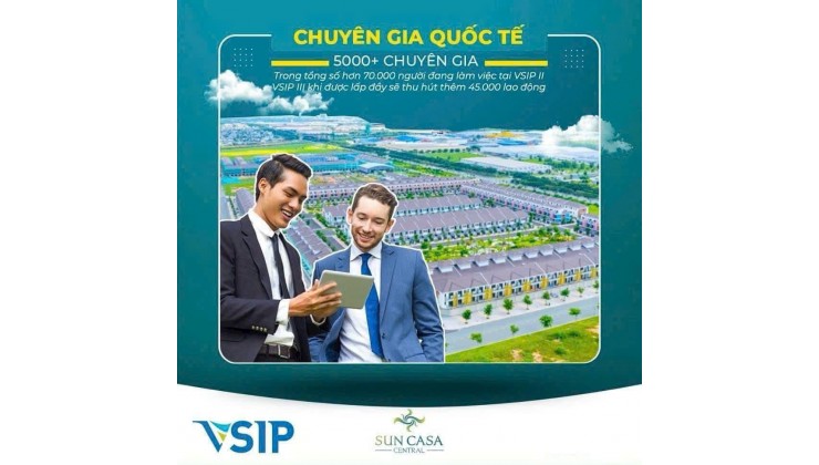 Nhà Phố Sun Casa VSIP II chỉ 800 triệu nhận nhà ngay