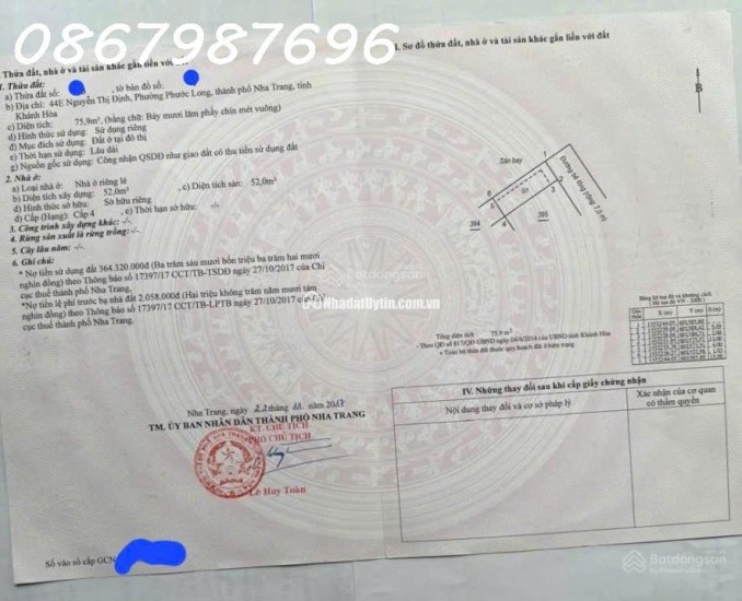 Bán Nhà Cấp 4 Mặt Tiền Đường Nguyễn Thị Định, Phường Phước Long, TP Nha Trang - Giá 4,3 Tỷ
