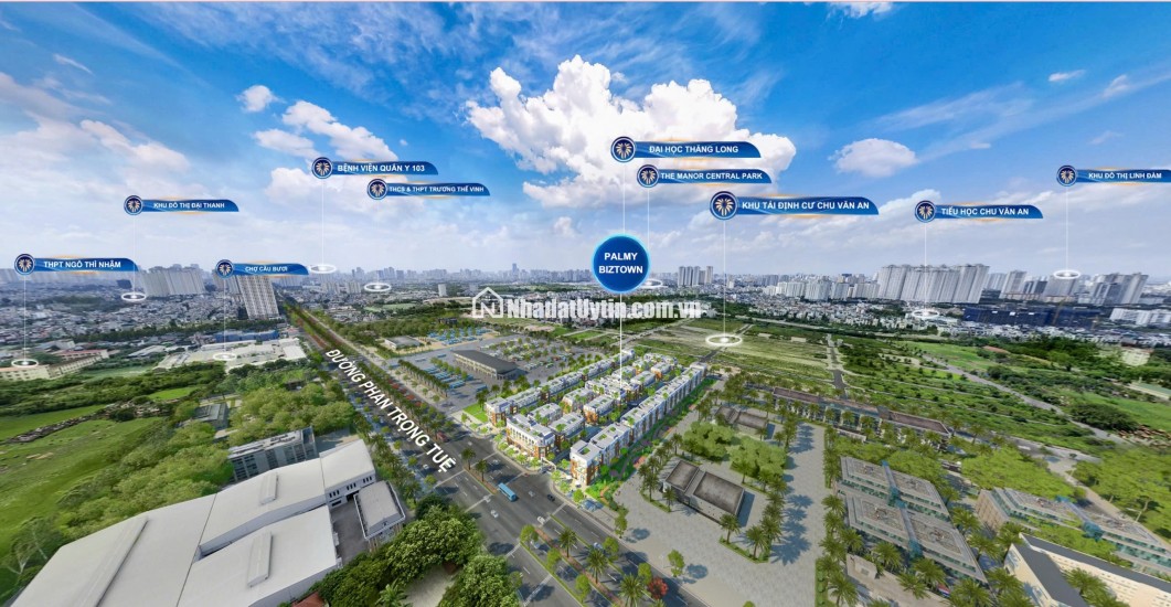 Nhượng suất đối ngoại Shophouse Palmy Biztown 75m2 giá từ 150tr/m2 (Dự kiến cấp CNQSD đất Quý 4/2025)