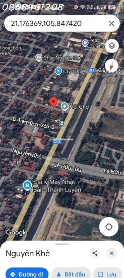 Mới- Bán đất 99m Nguyên Khê(sát Quốc lộ 3) đẹp long lanh+ ngõ thông+ ô tô tránh.