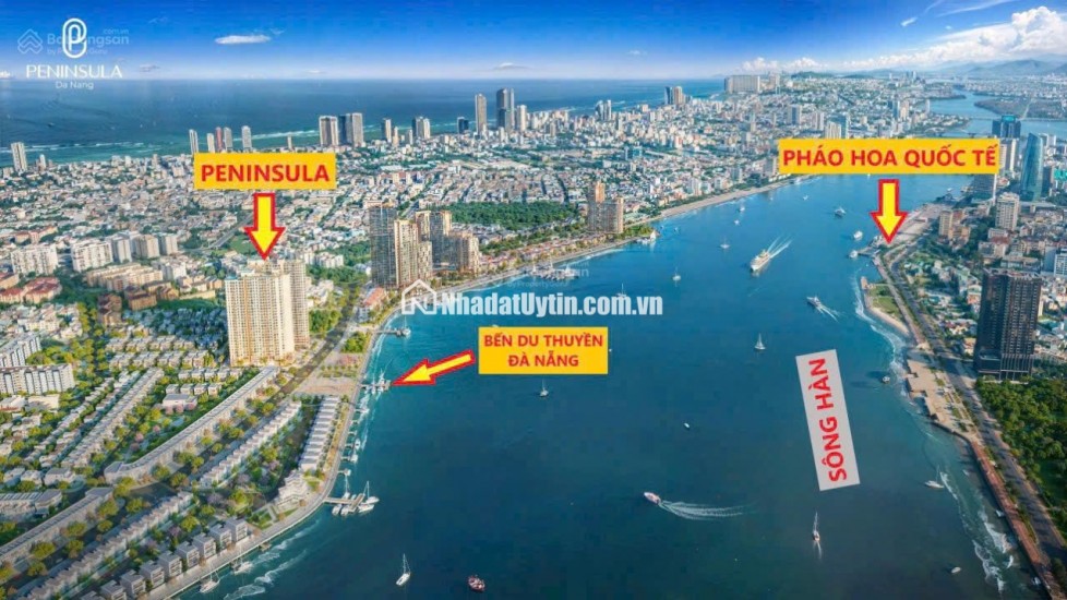Giá chỉ 3,x tỷ nhận nội thất cao cấp, căn hộ 2PN view pháo hoa Peninsula Đà Nẵng