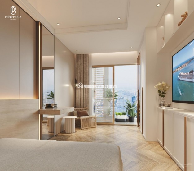 Giá chỉ 3,x tỷ nhận nội thất cao cấp, căn hộ 2PN view pháo hoa Peninsula Đà Nẵng