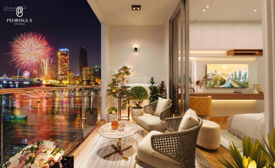 Giá chỉ 3,x tỷ nhận nội thất cao cấp, căn hộ 2PN view pháo hoa Peninsula Đà Nẵng