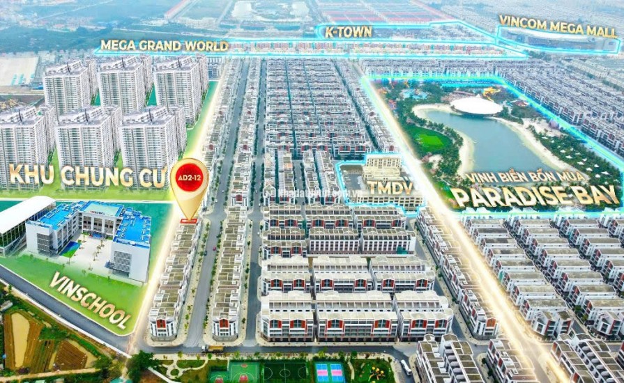 Shophouse AD2-12 với thiết kế độc đáo, 2 mặt tiền thoáng đãng
vinhomes ocean park 2