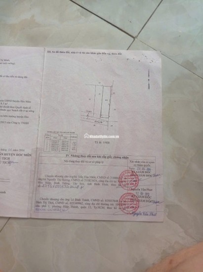 Bán Gấp Đất F0 Giá Đẹp Hơn 1tỷ7 Cho 100m2, SHR Hóc Môn, Khu Vực Đông Dân Cư, Thuận Tiện Đi Lại