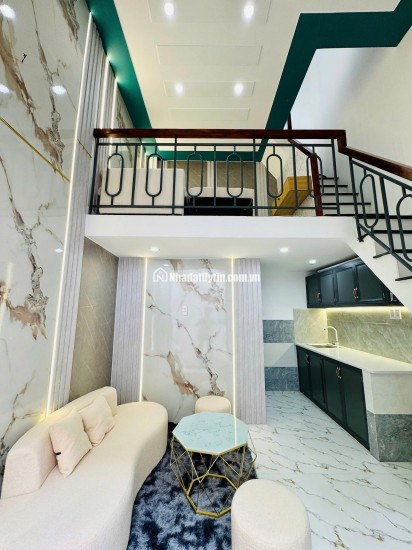 Cần Bán gấp căn nhà full nội thất1 trệt 1 lầu 1 lửng 495tr