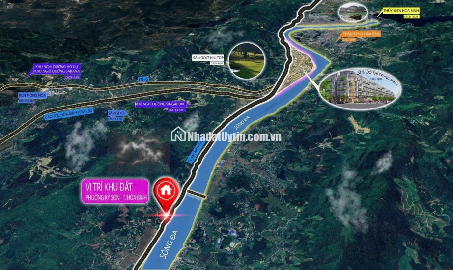  SIÊU PHẨM VIEW SÔNG ĐÀ - XÃ HỢP THÀNH - THÀNH PHỐ HÒA BÌNH – 2 MẶT TIỀN