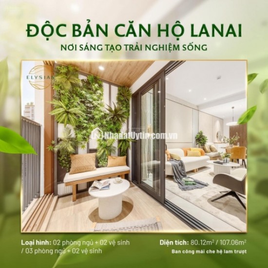 Căn hộ Elysian quận 9, rổ hàng đa dạng các căn từ 1,2,3PN giá tốt view đẹp, mua ngay trực tiếp CĐT, CK 8%, Thanh toán 5% ký HĐMB