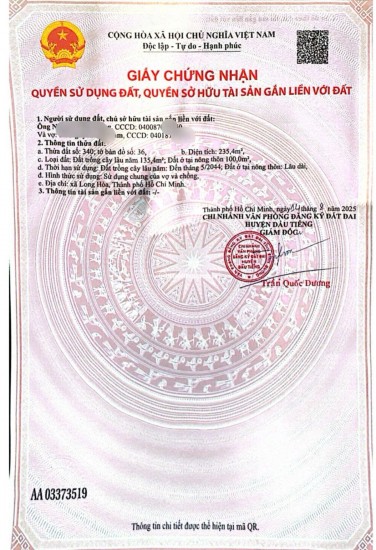 ĐẤT ĐẸP GIÁ TỐT – ĐT750 DẦU TIẾNG BÌNH DƯƠNG