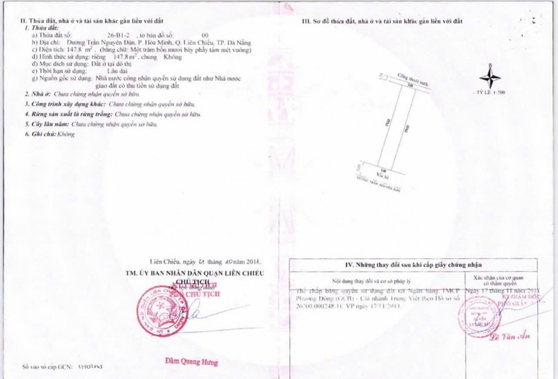 CẦN BÁN BIỆT THỰ 2 LÔ - DIỆN TÍCH LỚN - TRẦN NGUYÊN ĐÁN, HOÀ MINH - GẦN BIỂN