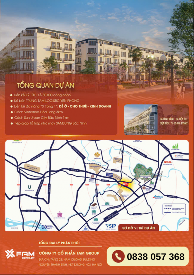 Liền kề – Shophouse trung tâm Yên Phong, sổ đỏ sẵn, LH PKD 0838.057.368