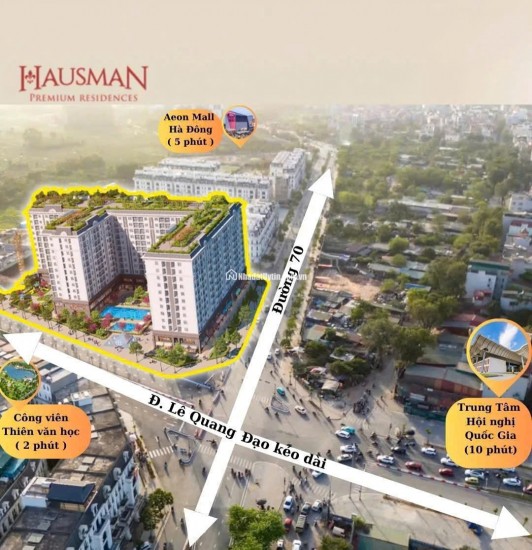 Căn ngoại giao tầng đẹp tại Hausman Premium Residences Đại Mỗ