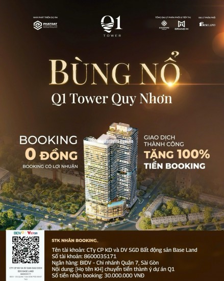 Quy Nhơn-Bán Căn Hộ Tòa Nhà Q1 Tower Điểm đầu tư lý tưởng