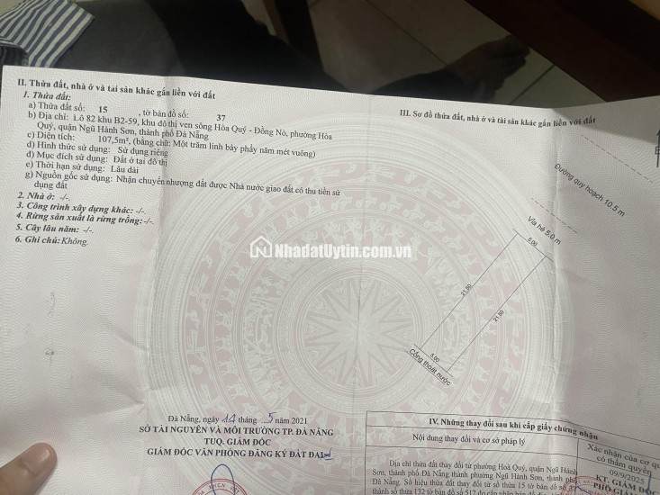 Bán đất nền dự án Nam Hòa Xuân, Ngũ Hành Sơn 100m², sổ đỏ trao tay, giá chỉ 6.5 tỷ, hh1%, hướng Đông đón lộc! Gọi ngay 0843222222.