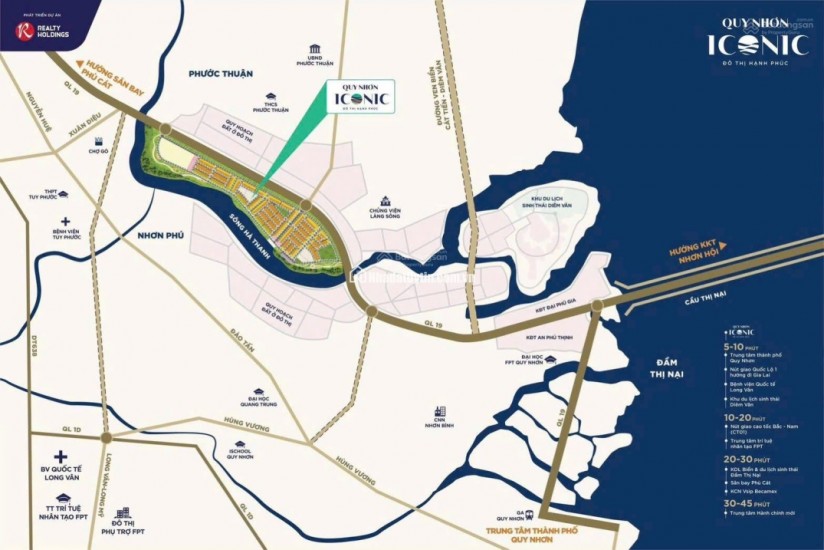 Bán  đất dự án đẹp ở mặt tiền QL19 Quy Nhơn Giá chỉ từ 2,2 tỷ/lô diện tích 80m2, Hỗ trợ trả góp không lãi suất