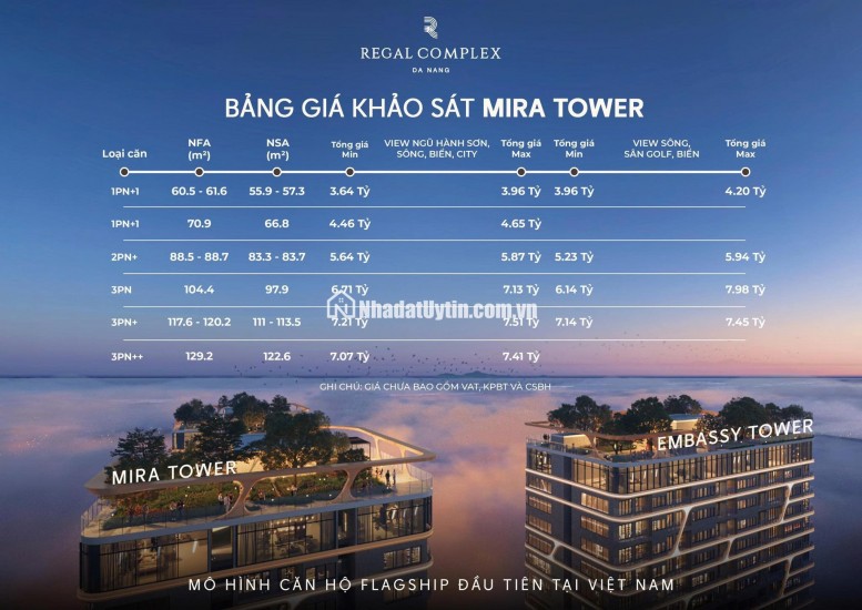 Mở bán toà Mỉa Tower - Dự án Regal Complex Đà Nẵng. Giảm 100tr cho khách hàng đặt Booking sớm
