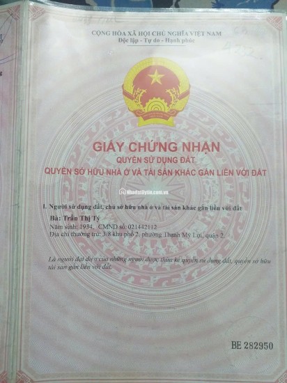 Đất MTNB 8x25 Q2 Giá 5,999 tỷ, Sổ Hồng