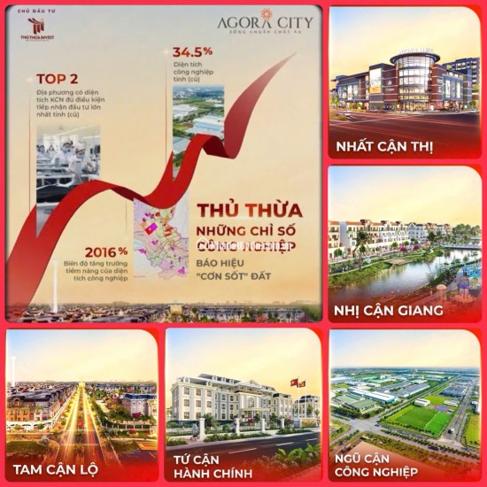 Đất nền 108m2 sổ hồng riêng chỉ 1,9 tỷ cửa ngõ khu hành chính Agora City. SƠN 0987449422