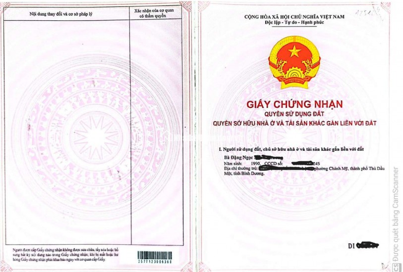 Bán nhà mới 2 tầng P.Chánh Hiệp - TpHCM (Bình Dương cũ) – DT 4x30m