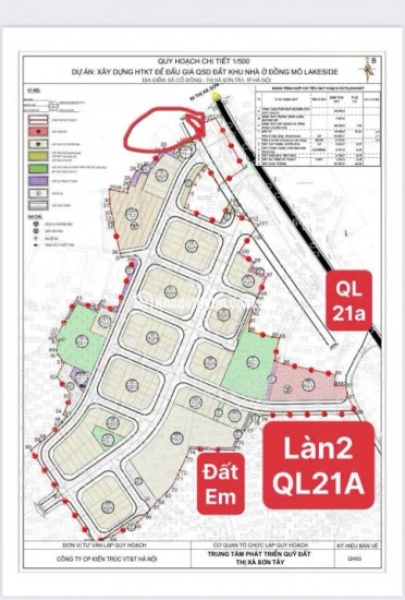 Chính chủ gửi bán lô đất thuộc làn 2 Quốc Lộ 21 mở rộng - tại Đoài Phương chỉ 30 tr/m2