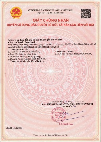 ĐẤT NỀN DRAGON EDEN – KHU CÔNG NGHIỆP TÂN ĐÔ, BẾN LỨC – CƠ HỘI ĐẦU TƯ GIÁ TỐT 2026