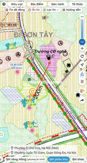 Bán đất chính chủ tại Xã Cổ Đông, Sơn Tây, Hà Nội, 30 triệu/m2, S= 100 m2 full thổ cư