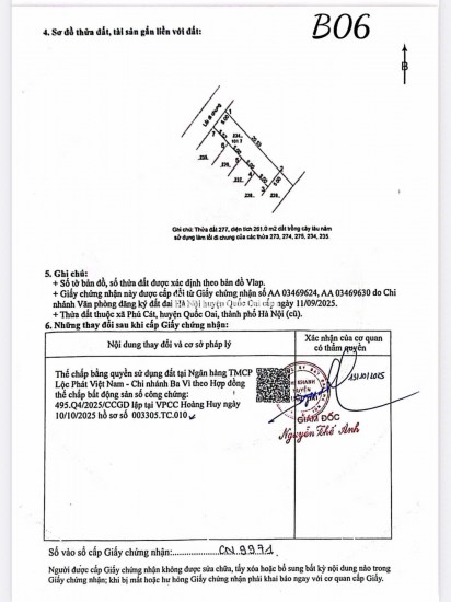 Chính Chủ Bán đất Liền Kề  tái định cư Bắc Phú Cát/ Hòa Lạc  101.7m2 đất fun thổ cư. 4.x tỷ , lh 0966329691