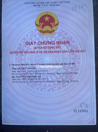 BÁN NHÀ CHÍNH CHỦ: NHỎ, ĐẸP, CHẮC CHẮN, HẺM THÔNG - RỘNG, KDC THÂN THIỆN. LH:0989051114.