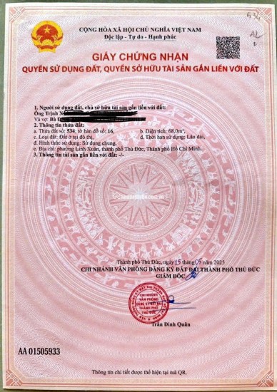 CẦN BÁN GẤP 2 LÔ ĐẤT LIỀN KỀ KHU VỰC P. LINH XUÂN, TP THỦ ĐỨC CŨ. LH:0935194588.