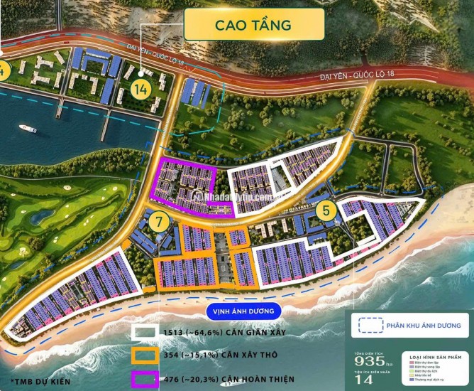 Biệt thự 162m2, 4 tầng, 12PN, sổ đỏ, QL18, Hạ Long - 15 tỷ