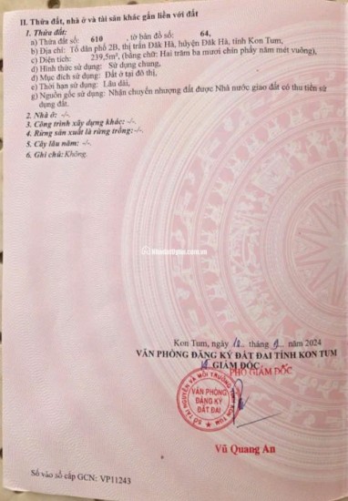 NƠI AN CƯ LÝ TƯỞNG - ĐẤT PHỐ NGUYỄN BỈNH KHIÊM - TRUNG TÂM ĐĂK HÀ